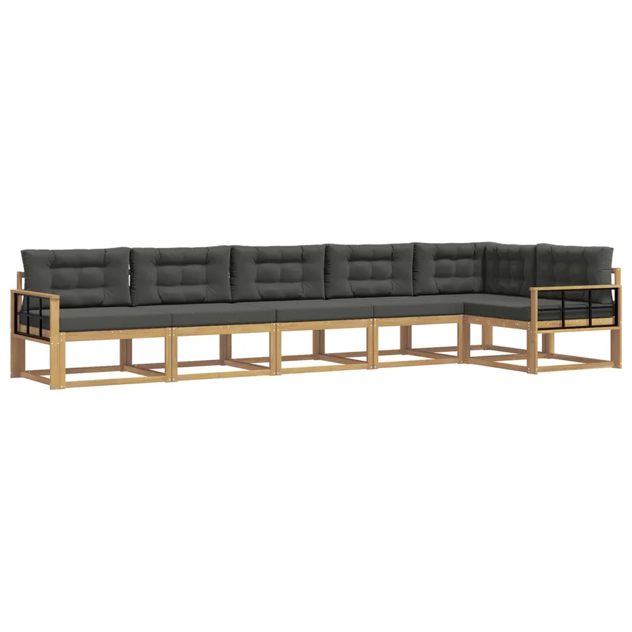 Ensemble de canapés d'extérieur 4 pcs Blanc et anthracite - 2