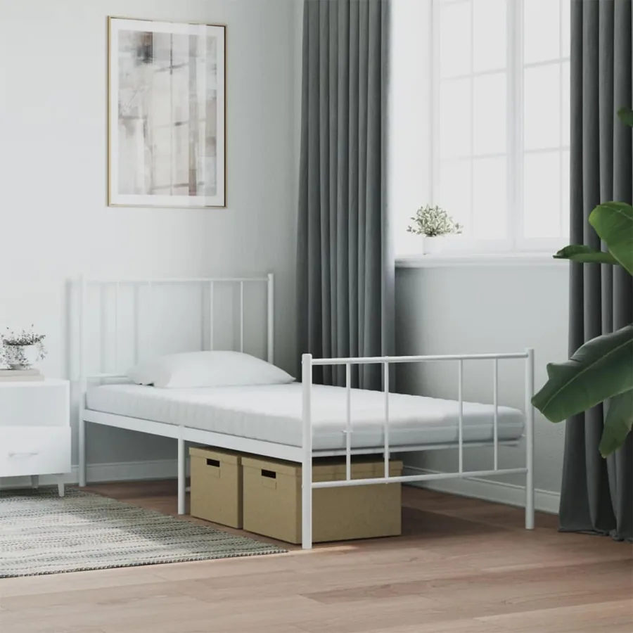 Matelas en mousse 75 x 190 cm Blanc