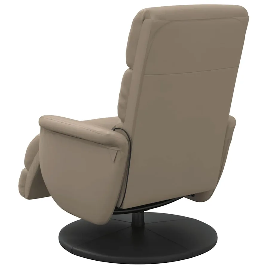 Fauteuil inclinable de massage repose-pieds cappuccino - 6