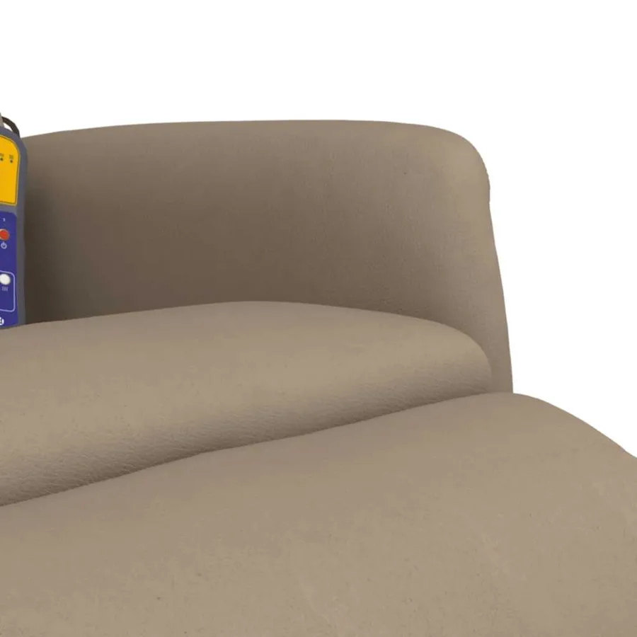Fauteuil inclinable de massage repose-pieds cappuccino - 8