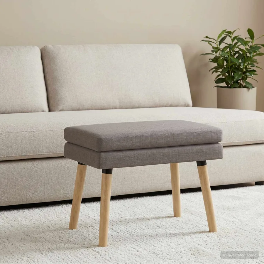 Banc à double couche Taupe 60 x 40 x 46 cm Tissu - 3