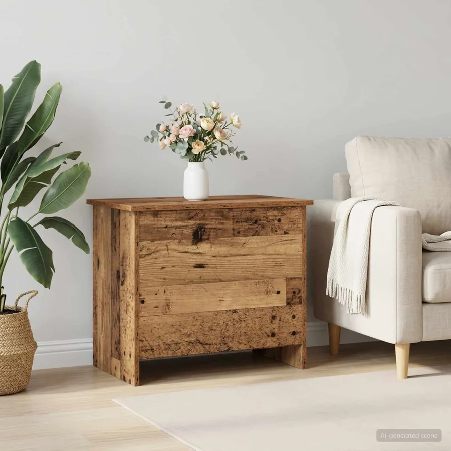 Coffre de rangement avec stockage Bois ancien 60 x 40 x 50 cm
