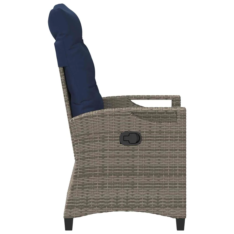 Chaise de jardin inclinable 56 x 60 x 112 cm acier - 6