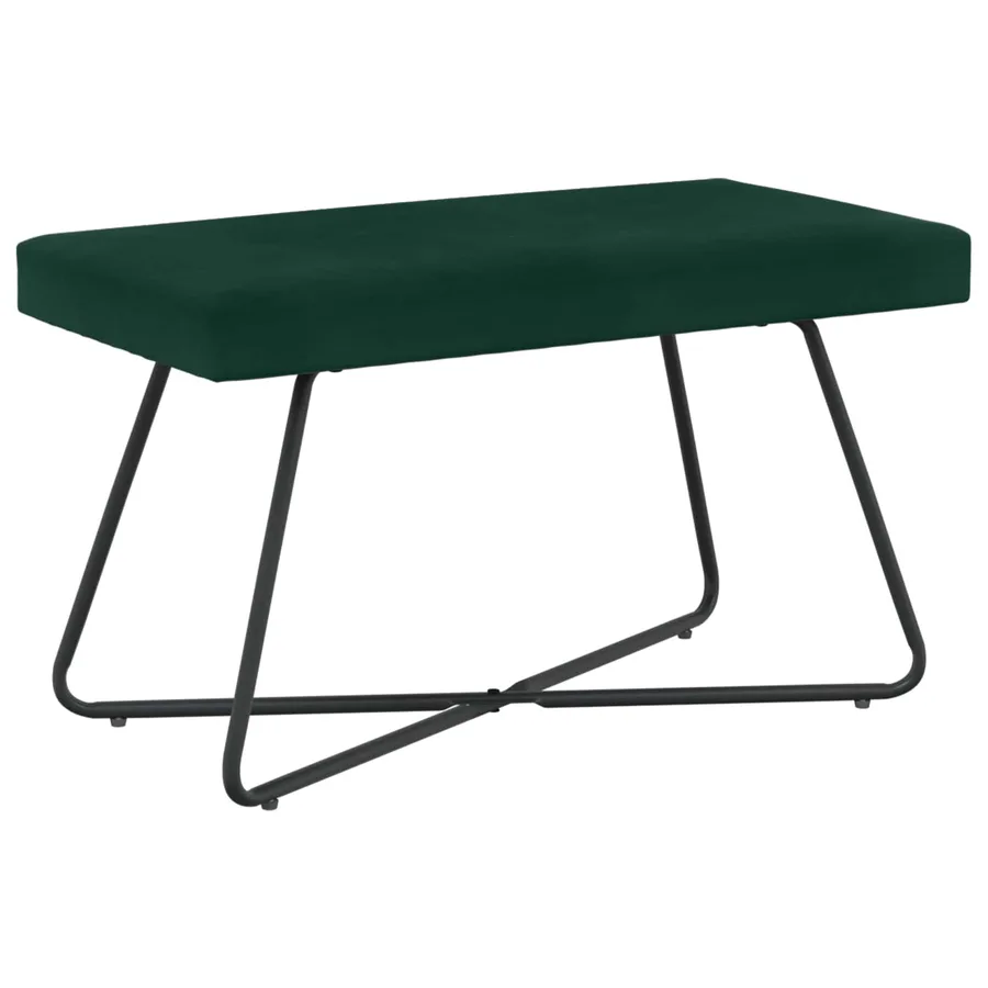 banc Vert foncé 80 x 40 x 45 cm Velours - 2