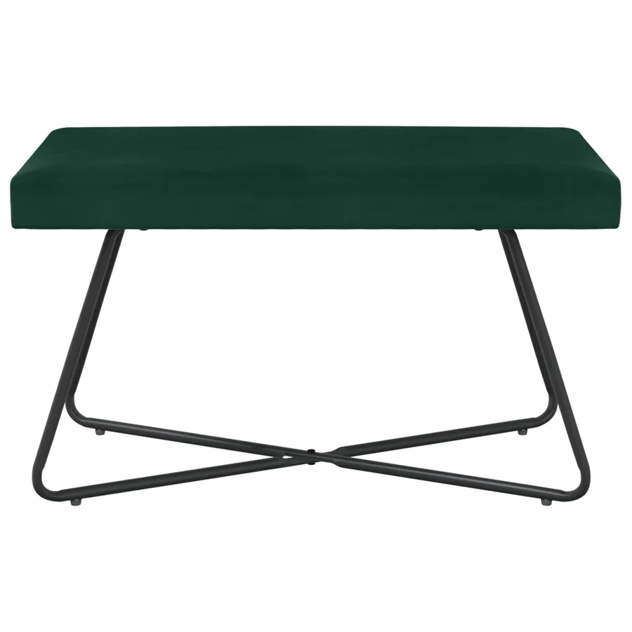 banc Vert foncé 80 x 40 x 45 cm Velours - 5