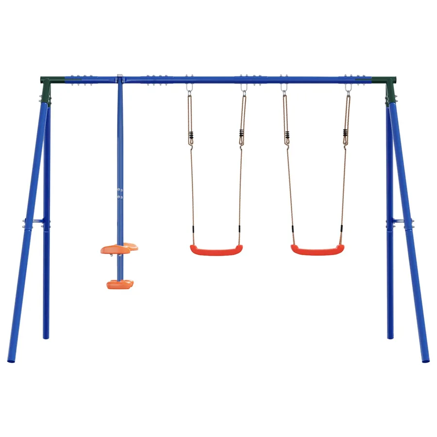 Ensemble de balançoires d'extérieur Multicolore Acier et PE - 4