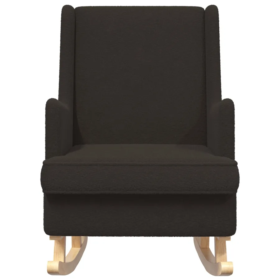 Chaise à bascule Noir 62 x 80 x 85 cm Bouclé - 4