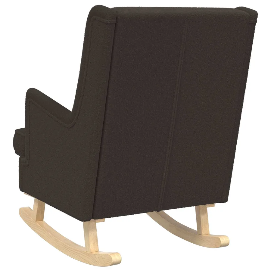 Chaise à bascule Noir 62 x 80 x 85 cm Bouclé - 6