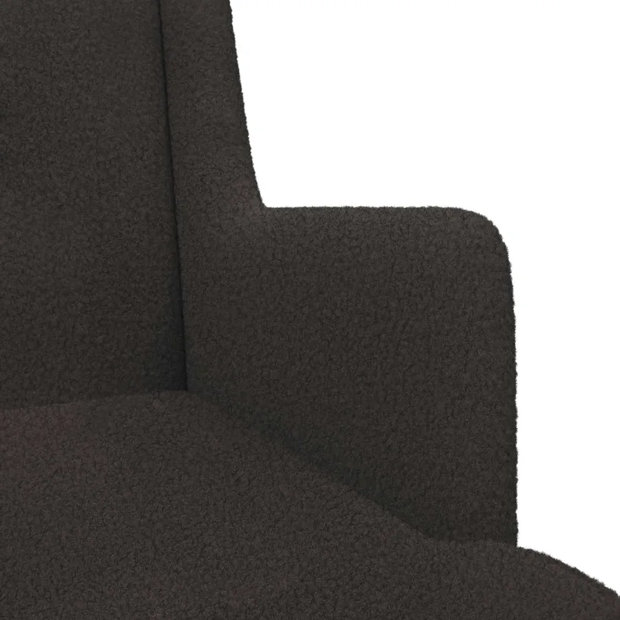 Chaise à bascule Noir 62 x 80 x 85 cm Bouclé - 7