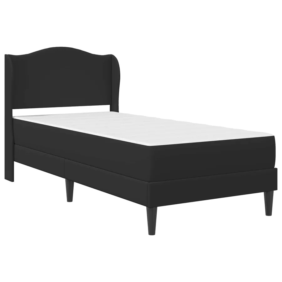 Cadre de lit avec tête de lit Noir 90 x 200 cm Simili cuir - 3