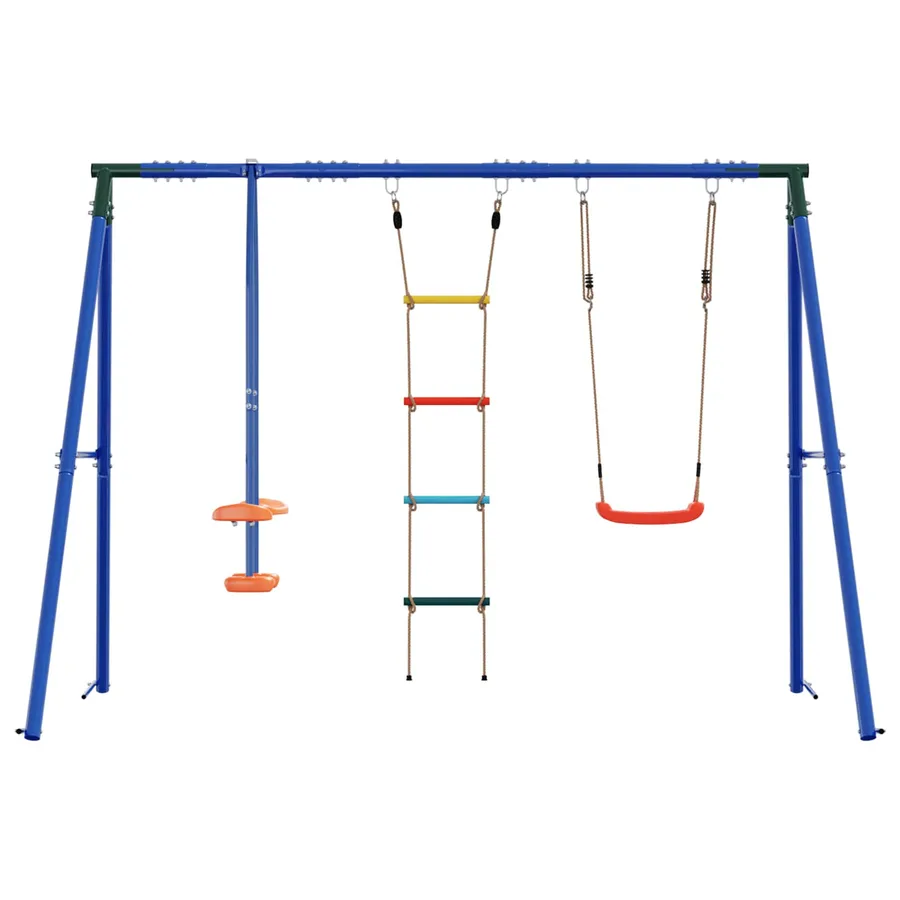 Ensemble de balançoires d'extérieur Multicolore Acier et PE - 4