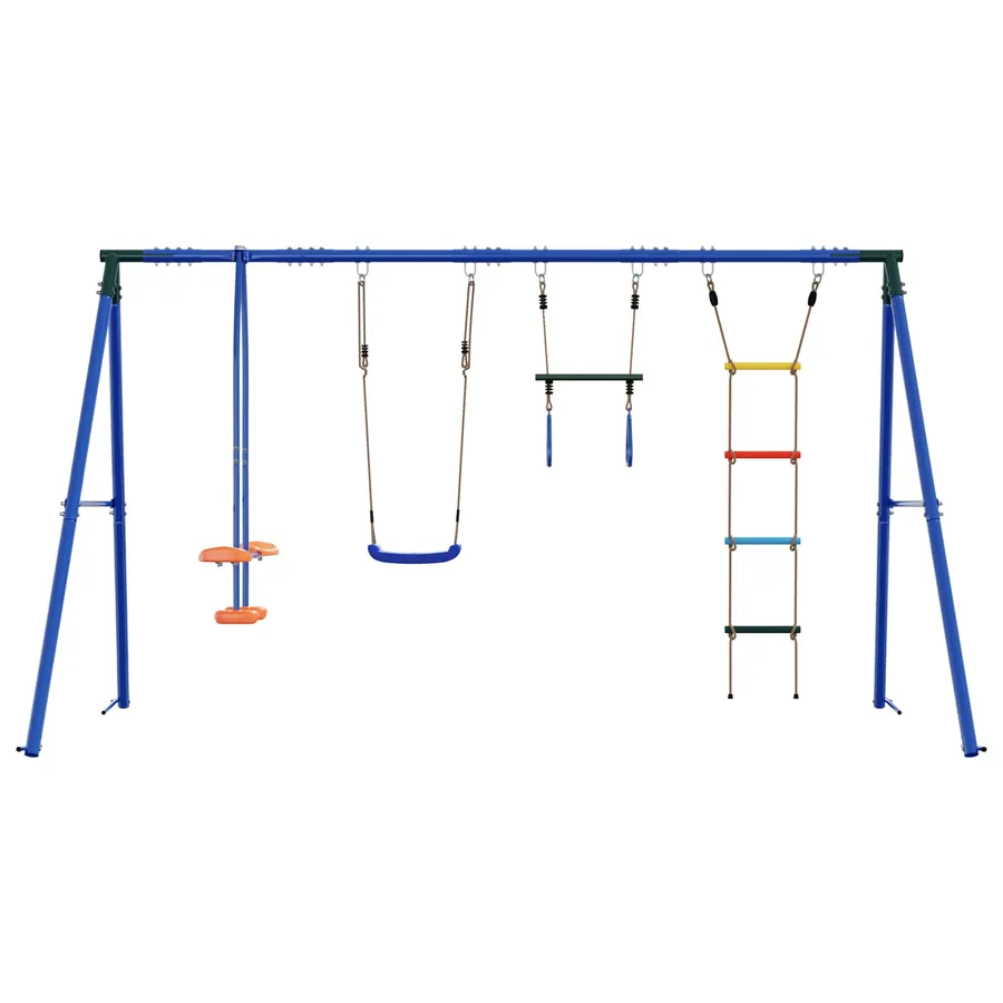 Ensemble de balançoires d'extérieur Multicolore Acier et PE - 4