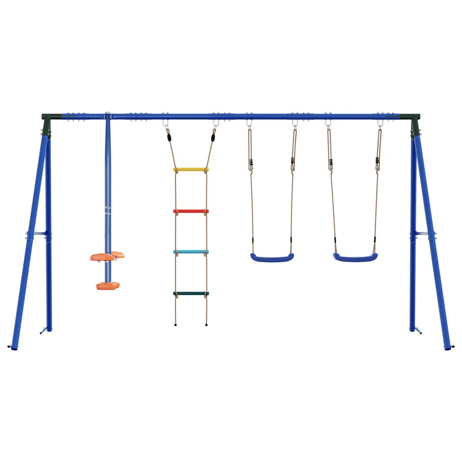 Ensemble de balançoires d'extérieur Multicolore Acier et PE - 4