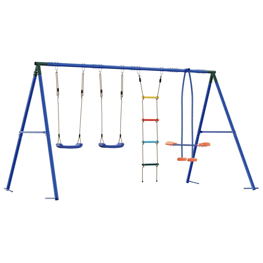 Ensemble de balançoires d'extérieur Multicolore Acier et PE - 6