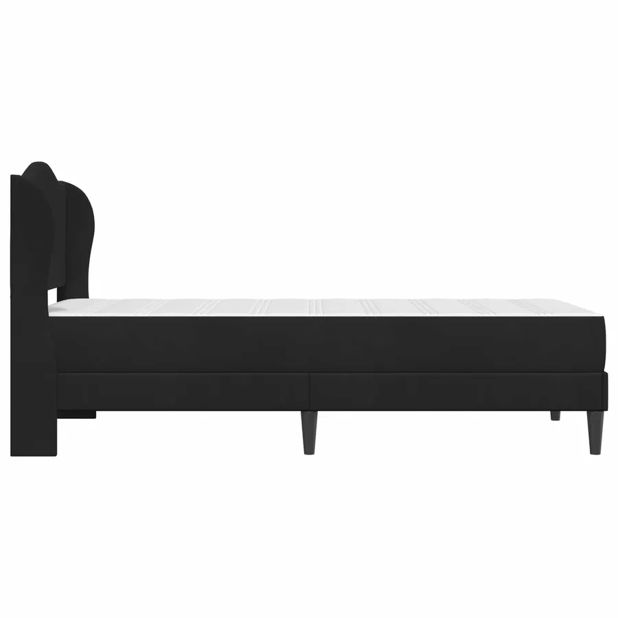 Cadre de lit avec tête de lit Noir 90 x 200 cm Velours - 7