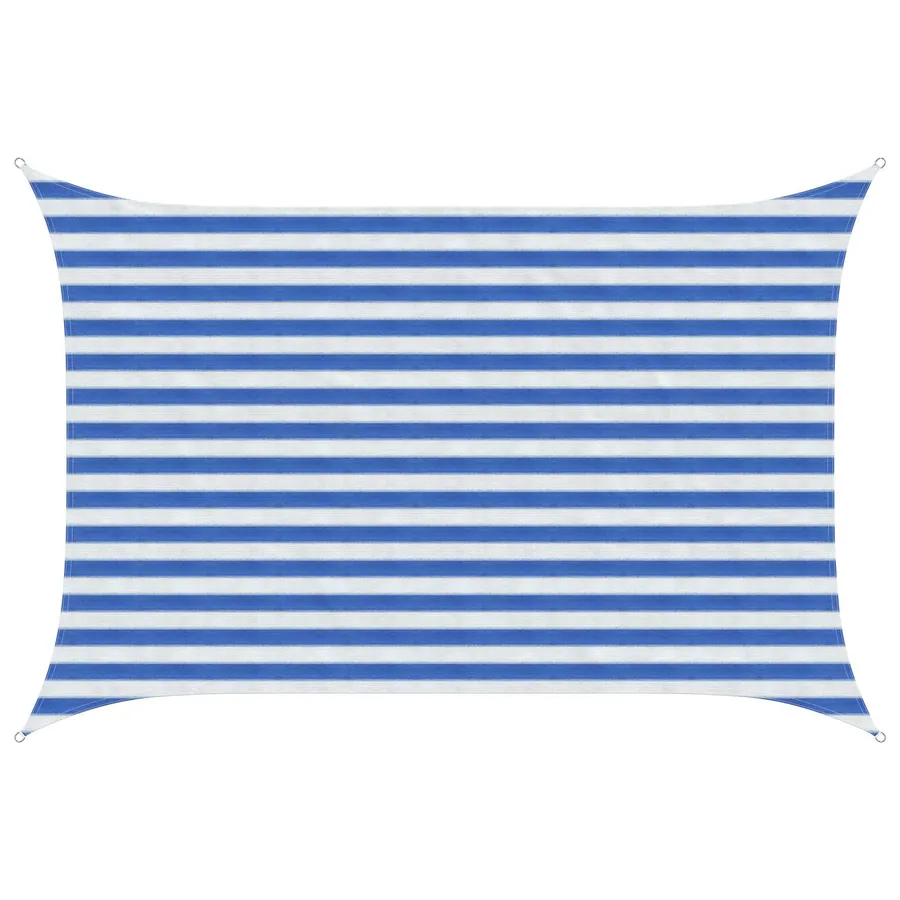 Voile d'ombre Bleu et Blanc 2 x 3,5 m HDPE