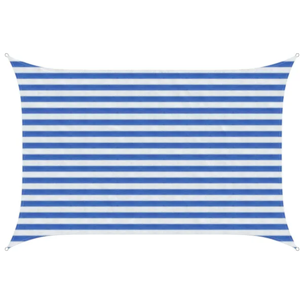 Voile d'ombre Bleu et Blanc 2 x 3,5 m HDPE