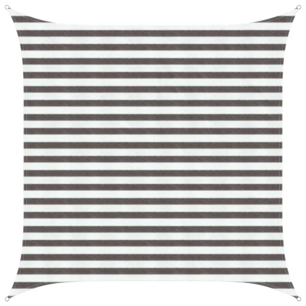 Voile d'ombre Gris clair et blanc 2,5 x 2,5 m HDPE