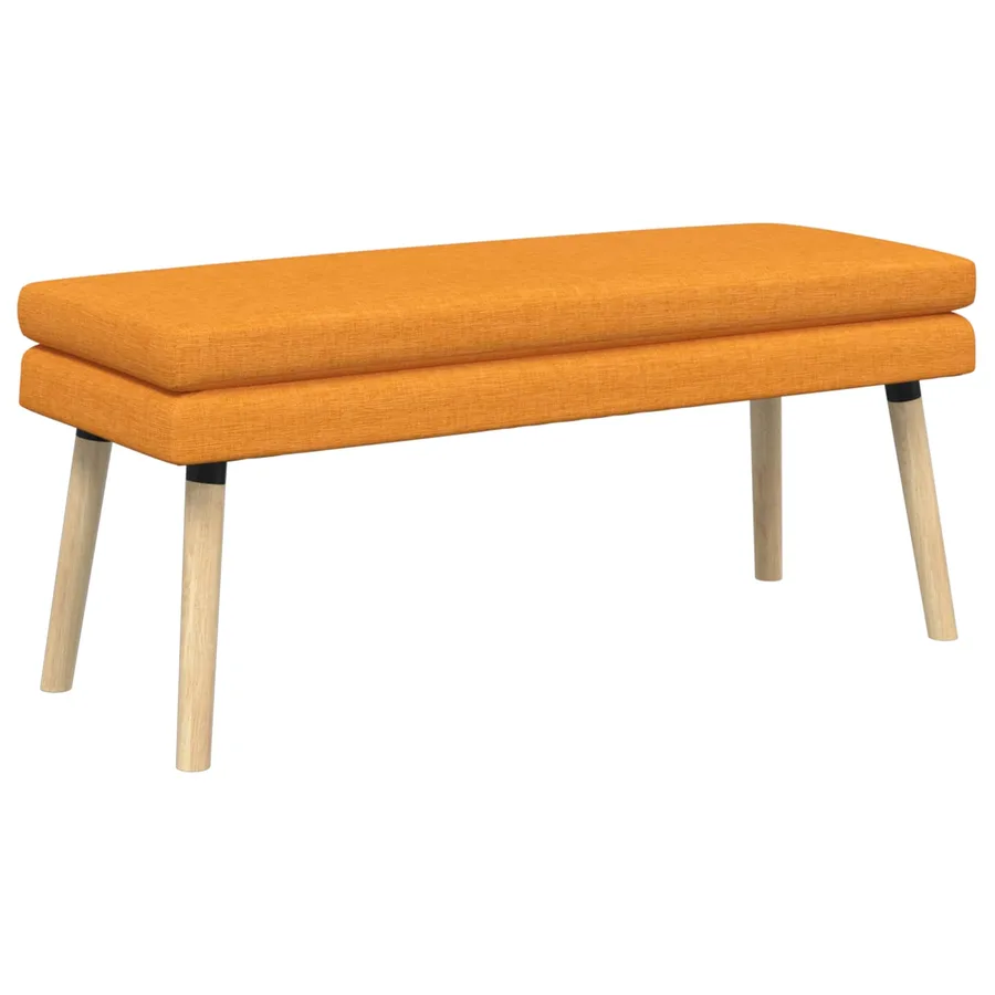 Banc à double couche Jaune foncé 110 x 40 x 47 cm Tissu - 2