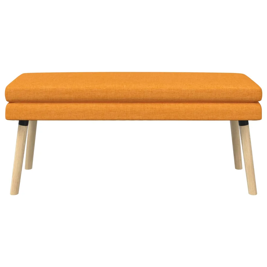 Banc à double couche Jaune foncé 110 x 40 x 47 cm Tissu - 5