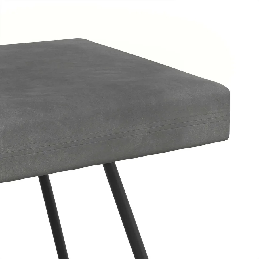 banc Gris foncé 110 x 40 x 45 cm Velours - 6