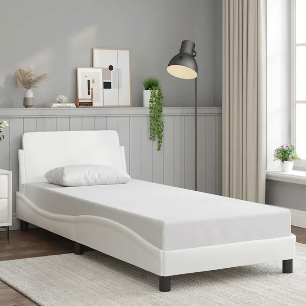 Cadre de lit Dover blanc 80x200 cm similicuir