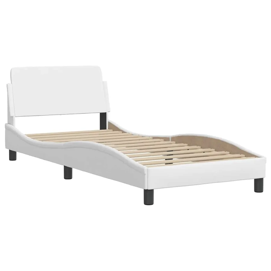 Cadre de lit Dover blanc 80x200 cm similicuir - 3