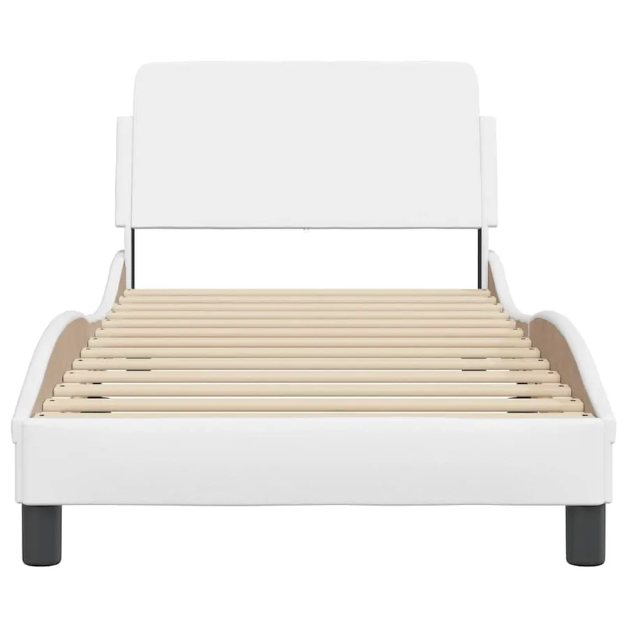 Cadre de lit Dover blanc 80x200 cm similicuir - 4