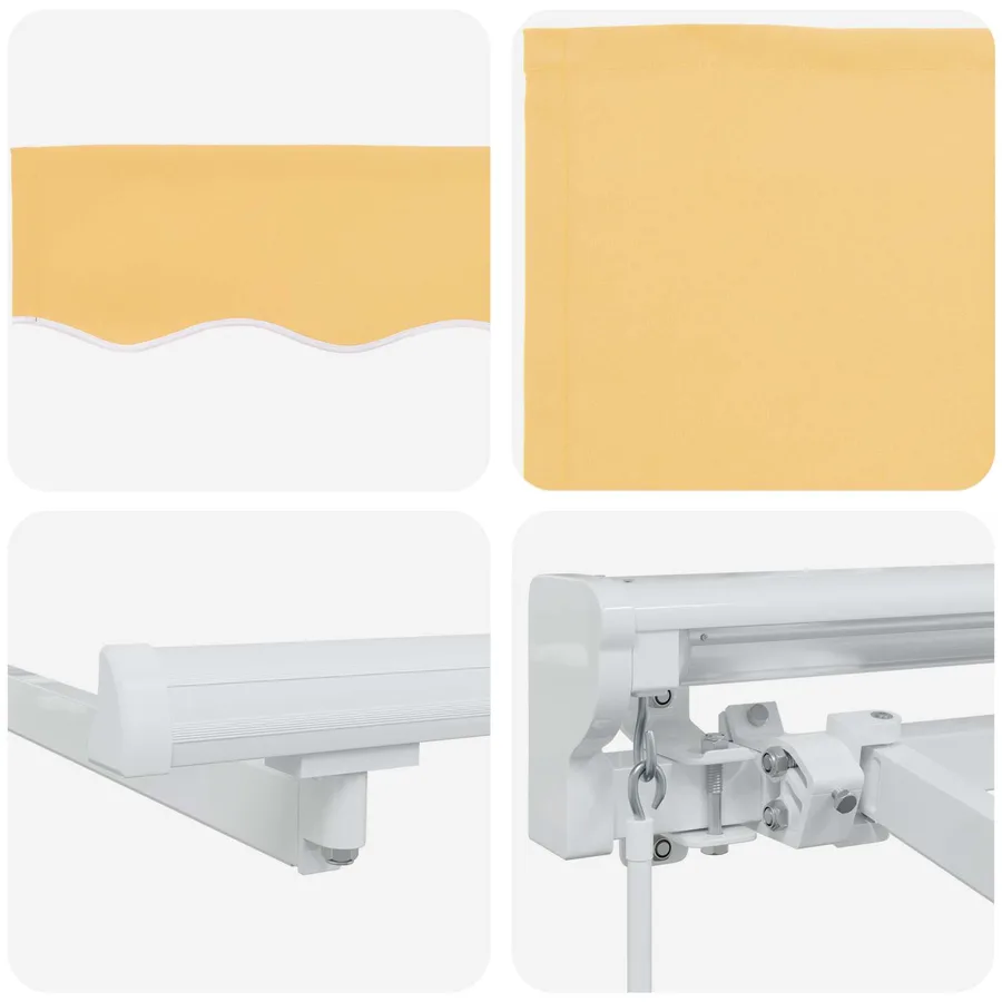 Auvent rétractable Sable 2,5 x 2 m Polyester et Aluminium - 4