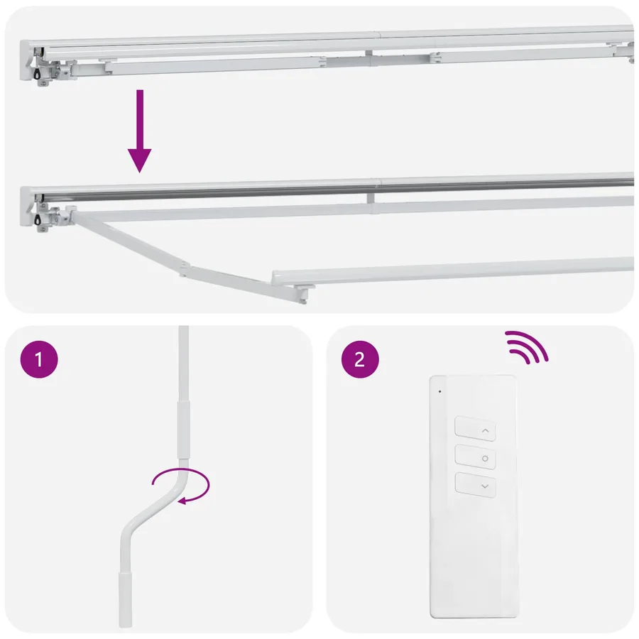 Auvent rétractable électrique Sable 4,5 × 3,5 m - 6