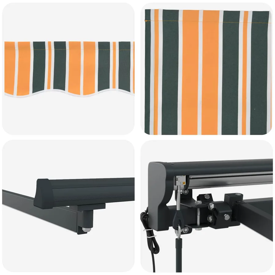 Auvent rétractable électrique Vert, Jaune, Anthracite 2,5 x 2 m - 9
