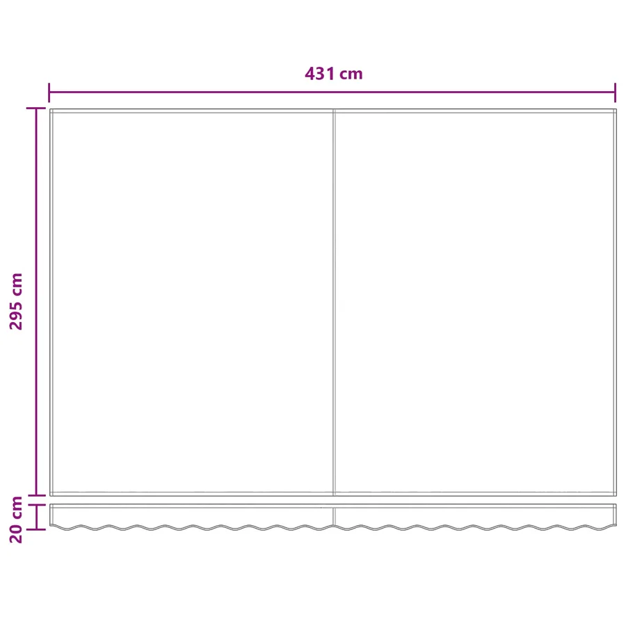 Store rétractable manuel avec LEDs Sable - 10