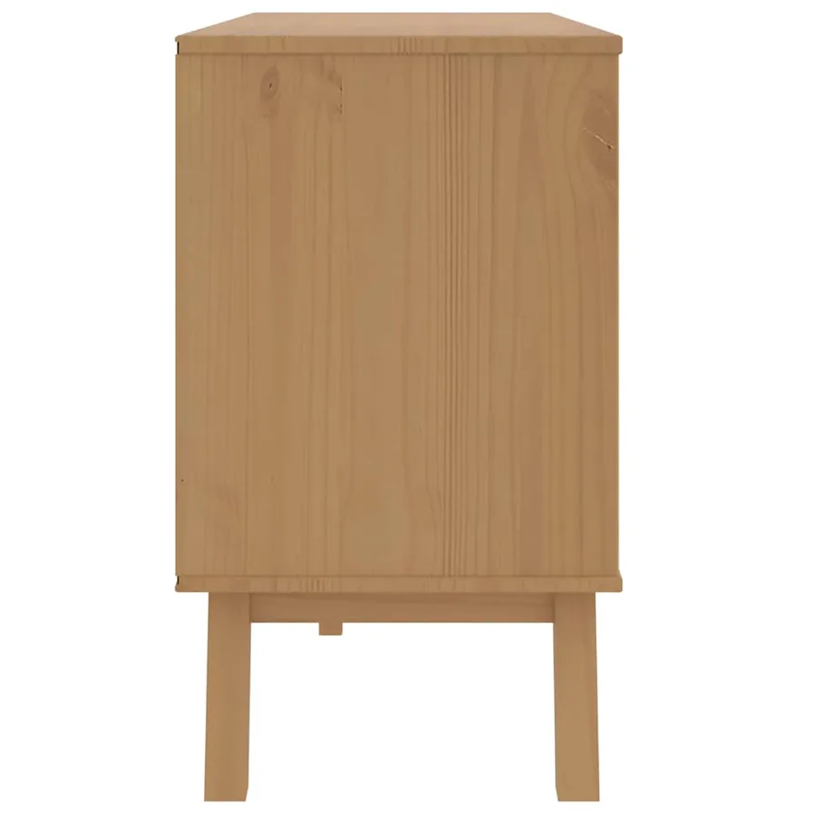 Armoire à tiroirs OLDEN gris et marron bois de pin solide - 8
