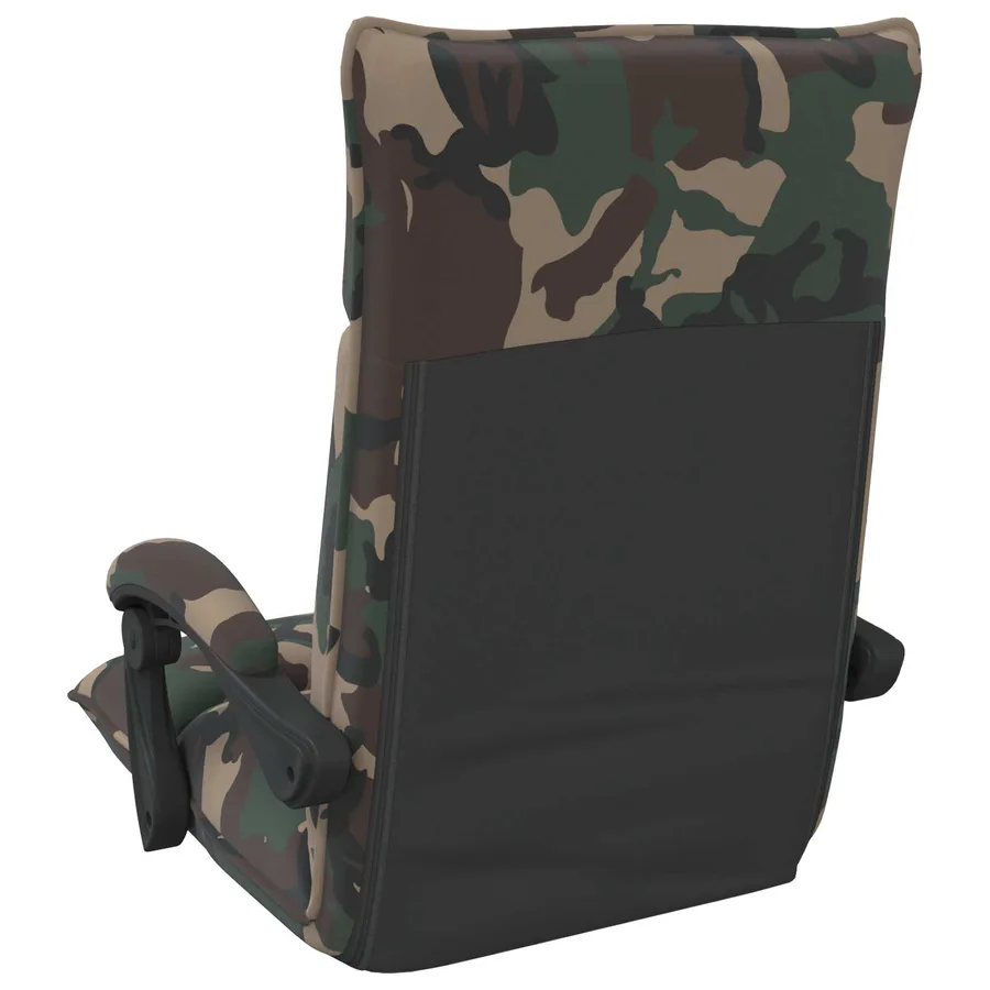 Fauteuil de sol ajustable Vert armée Tissu - 6