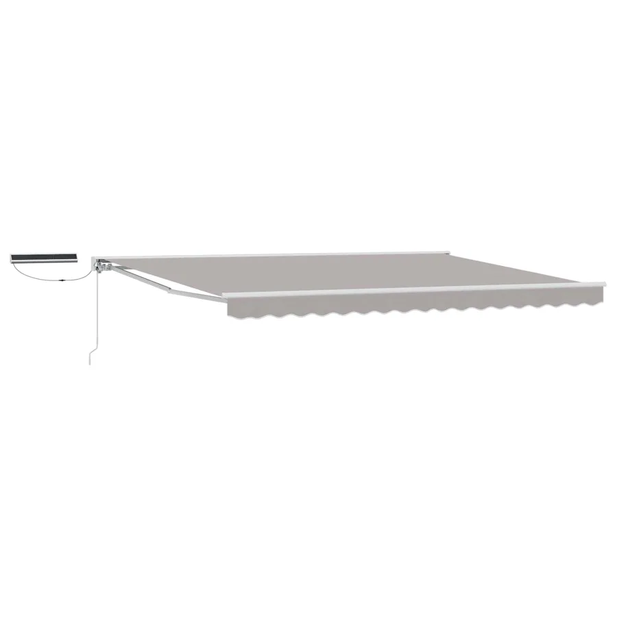 Auvent rétractable électrique Gris clair et blanc 4 x 2 m - 2