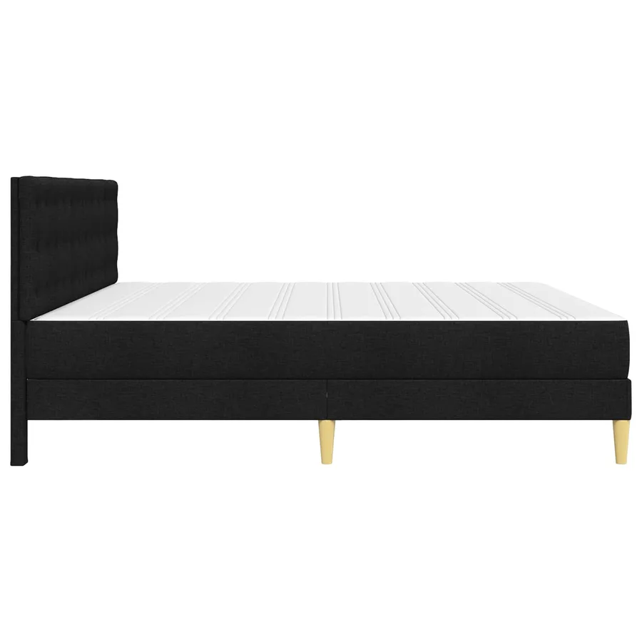 Cadre de lit avec matelas Noir 180 x 200 cm tissu - 7