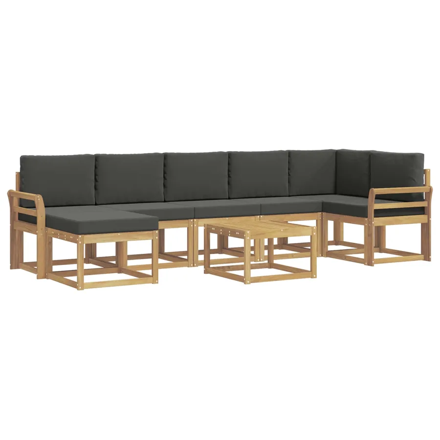 Ensemble de canapés d'extérieur 8 pcs Blanc et anthracite - 2
