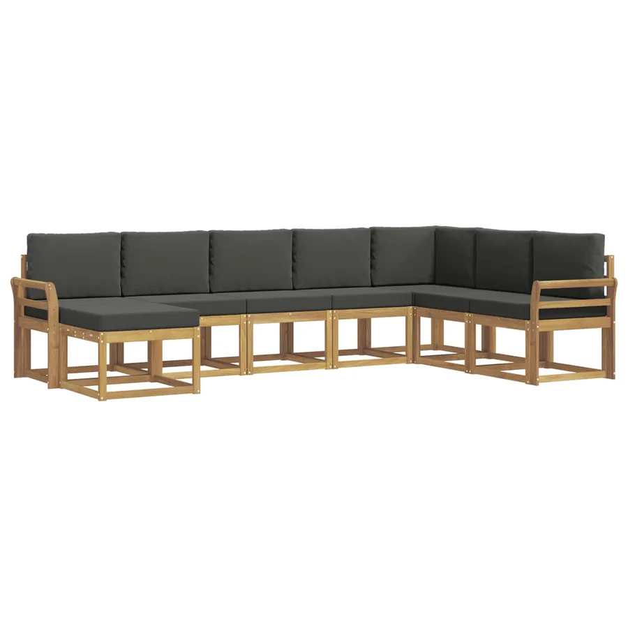 Ensemble de canapés d'extérieur 8 pcs Blanc et anthracite - 2
