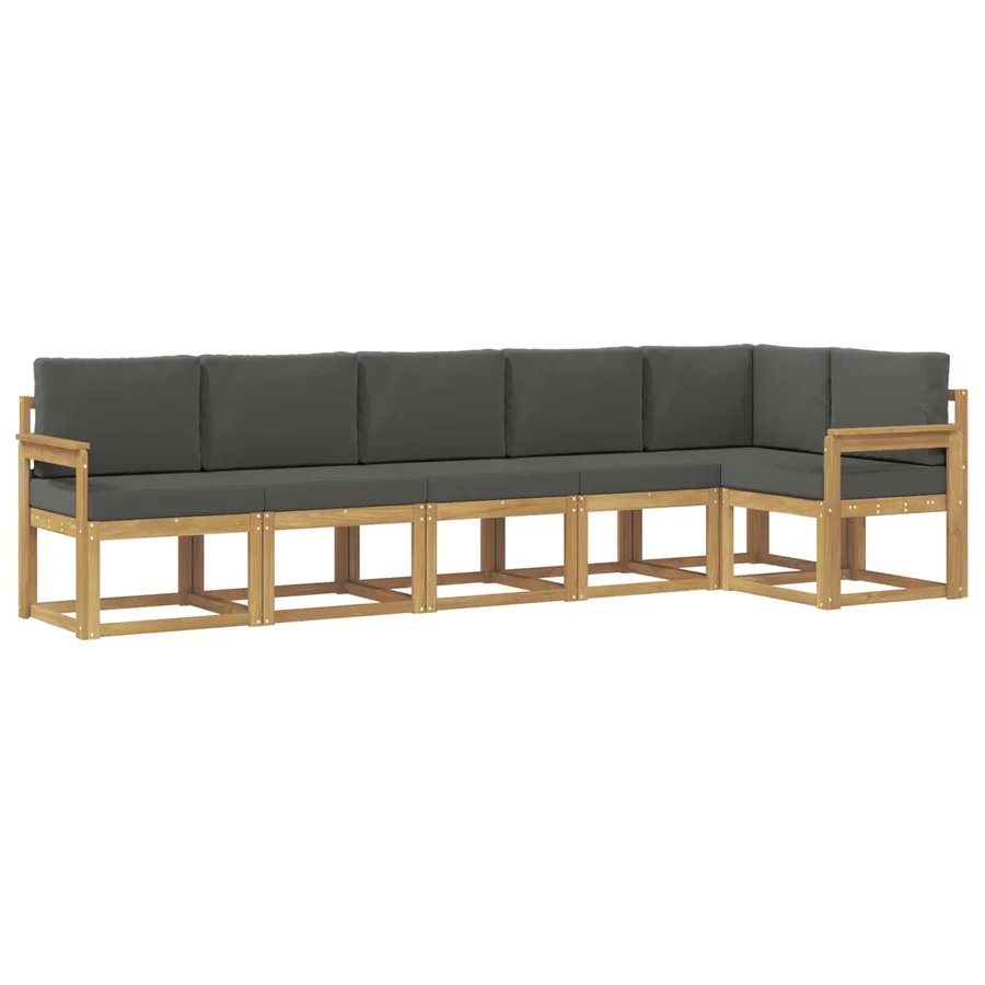Ensemble de canapés d'extérieur 6 pcs Blanc et anthracite - 2