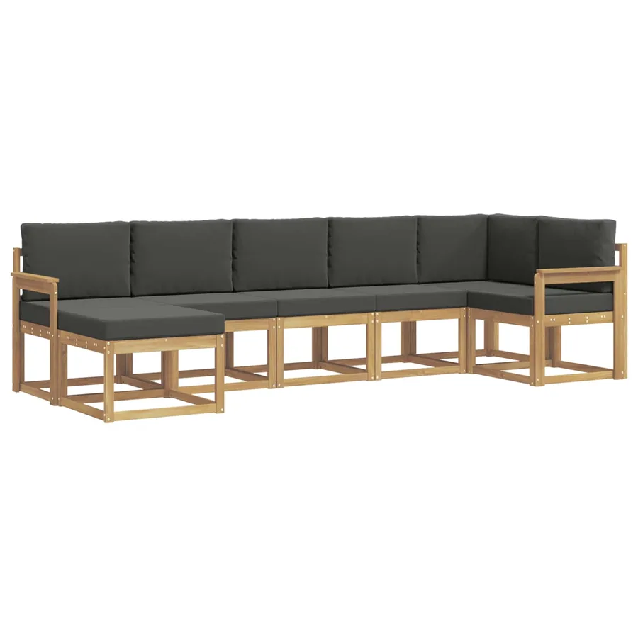 Ensemble de canapés d'extérieur 7 pcs Blanc et anthracite - 2
