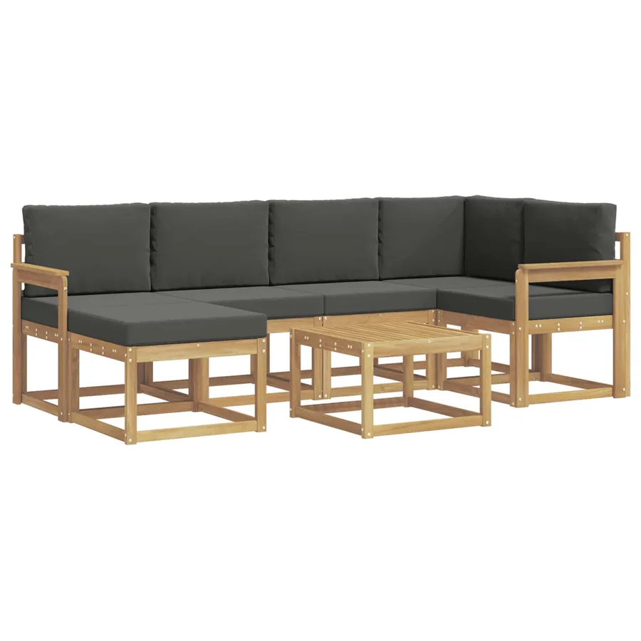 Ensemble de canapés d'extérieur 7 pcs Blanc et anthracite - 2