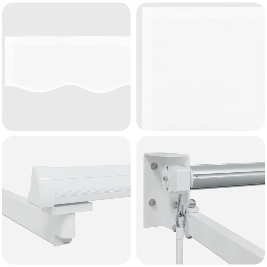 Store rétractable manuel avec LEDs Blanc 5 x 3 m - 9