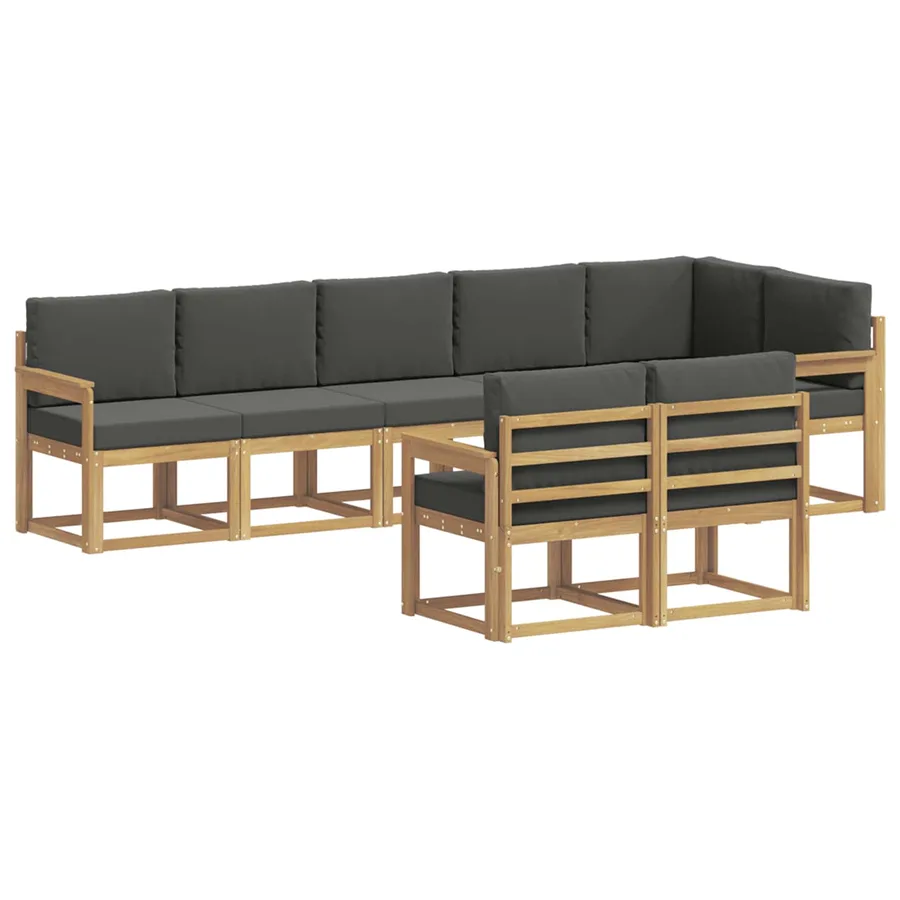 Ensemble de canapés d'extérieur 8 pcs Blanc et anthracite - 2