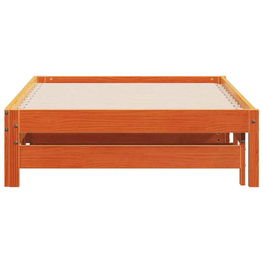 Lit de jour et lit gigogne sans matelas cire marron 90x190 cm - 7