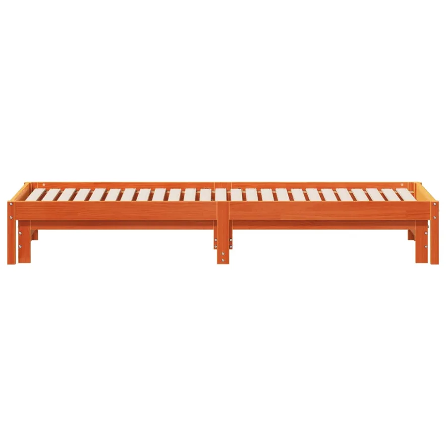 Lit de jour et lit gigogne sans matelas cire marron 90x190 cm - 8