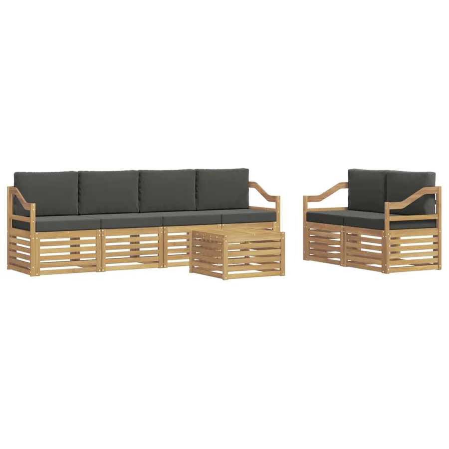 Ensemble de canapés d'extérieur 7 pcs Blanc et anthracite - 2