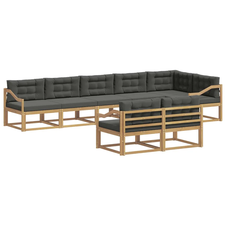 Ensemble de canapés d'extérieur 6 pc Blanc et anthracite - 2