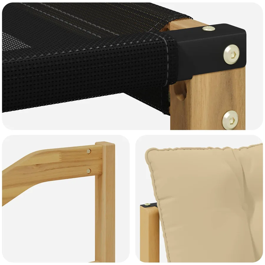 Ensemble de canapés d'extérieur 4 pcs Blanc et Beige - 7