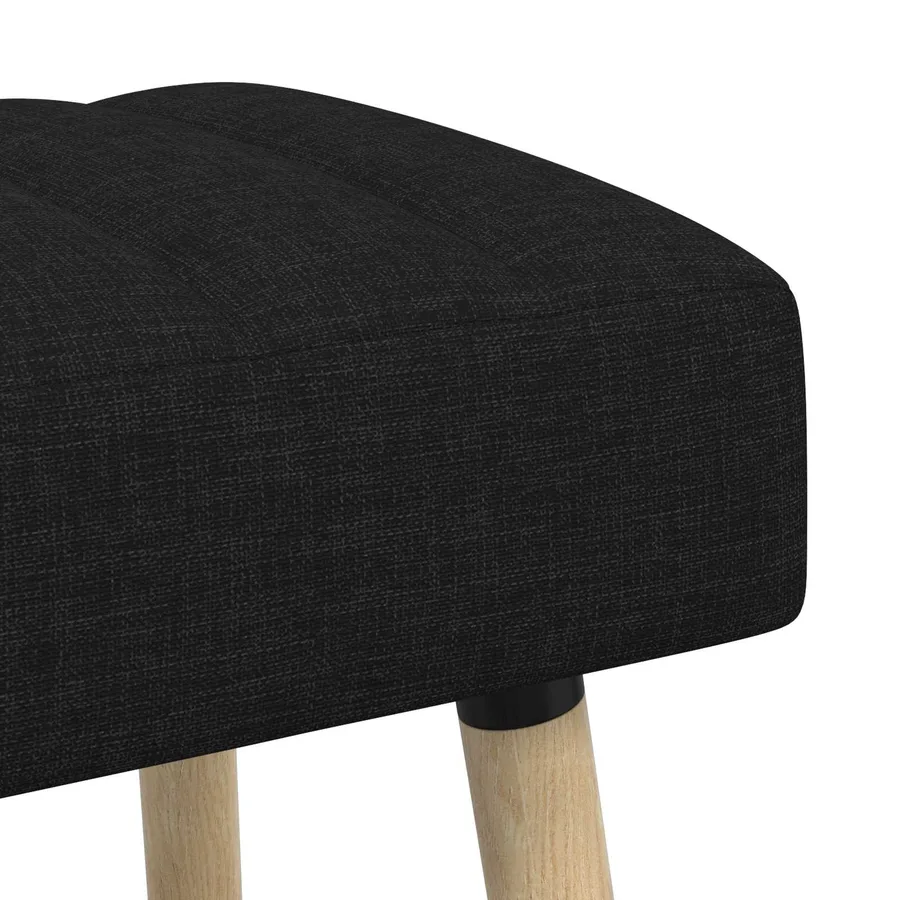 Banc capitonné canal Noir 110 x 40 x 46 cm Tissu - 6