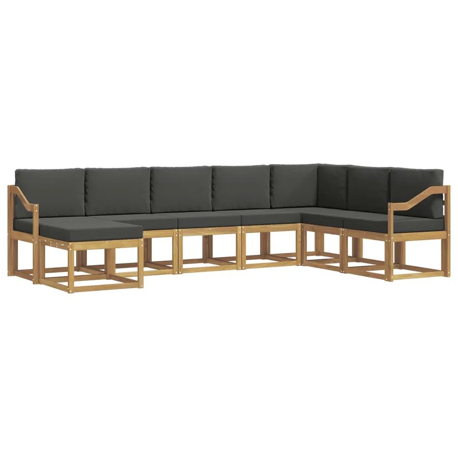 Ensemble de canapés d'extérieur 8 pcs Blanc et anthracite - 2